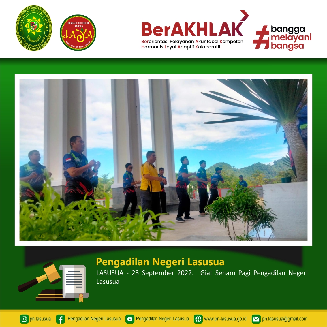 Giat Senam Pagi Pengadilan Negeri Lasusua